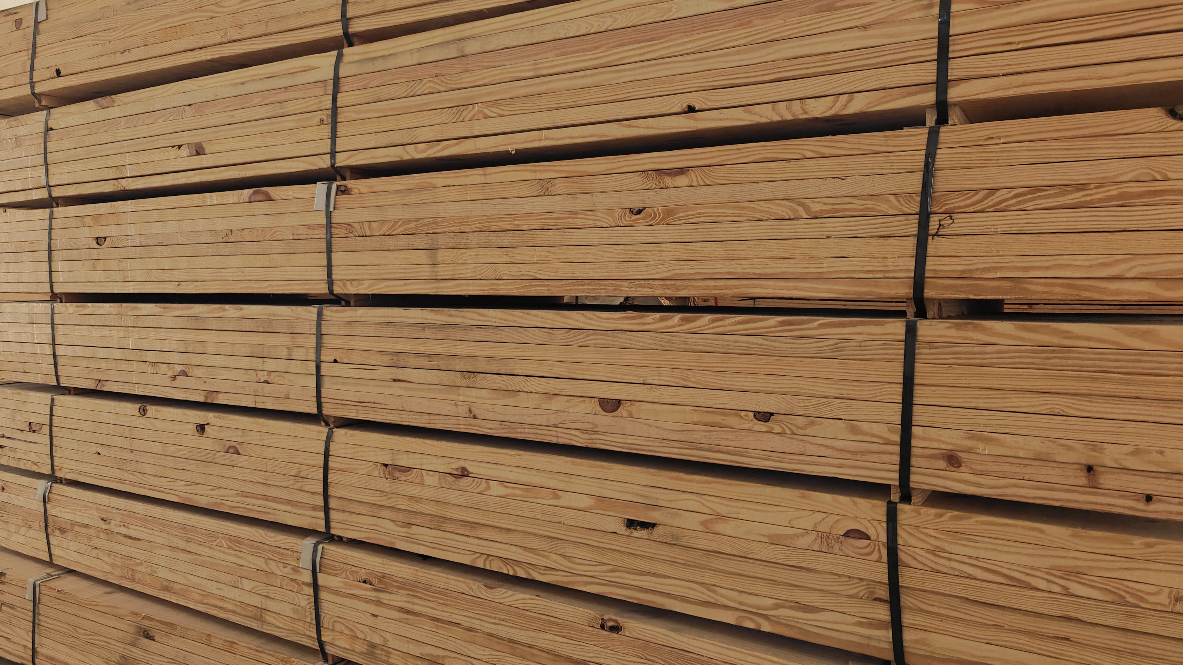 Finished wooden planks at Ambica Patterns factory